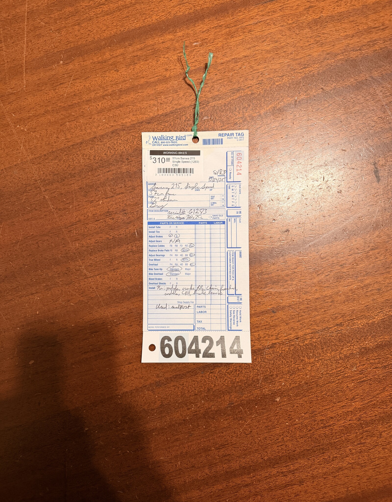 Sanwa 57cm Sanwa 215 Single Speed (1283) C3U