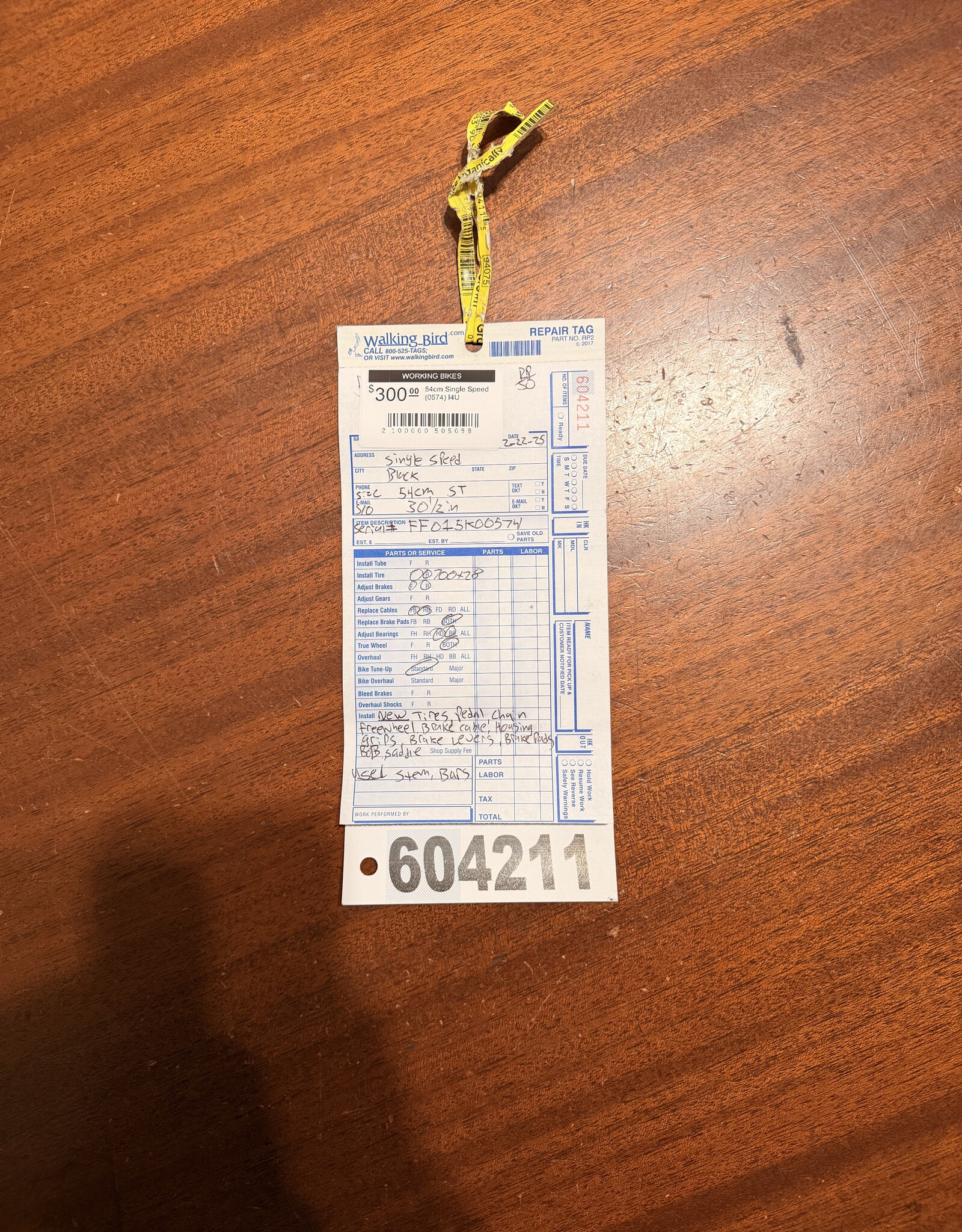 54cm Single Speed (0574) I4U