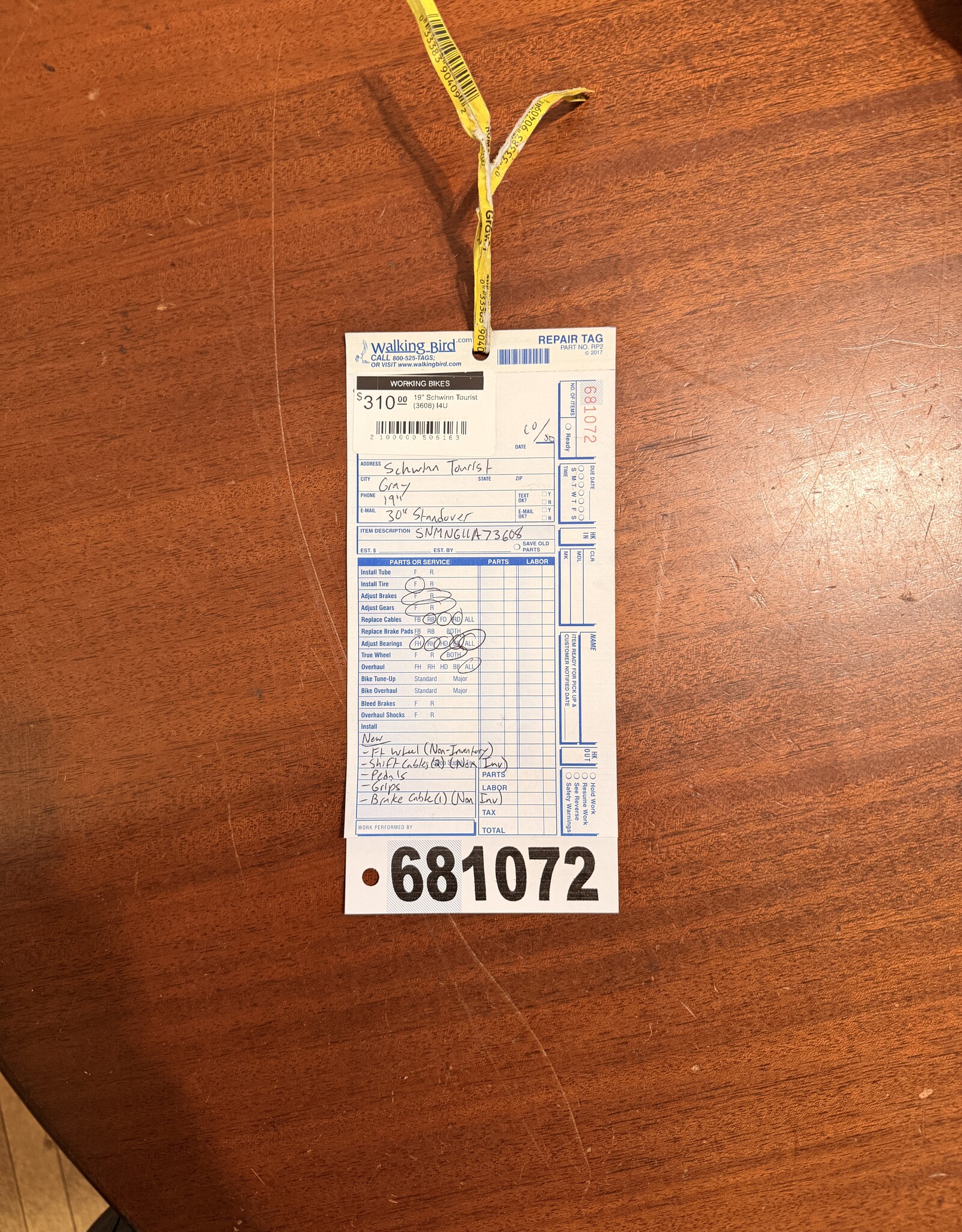 19" Schwinn Tourist (3608) I4U