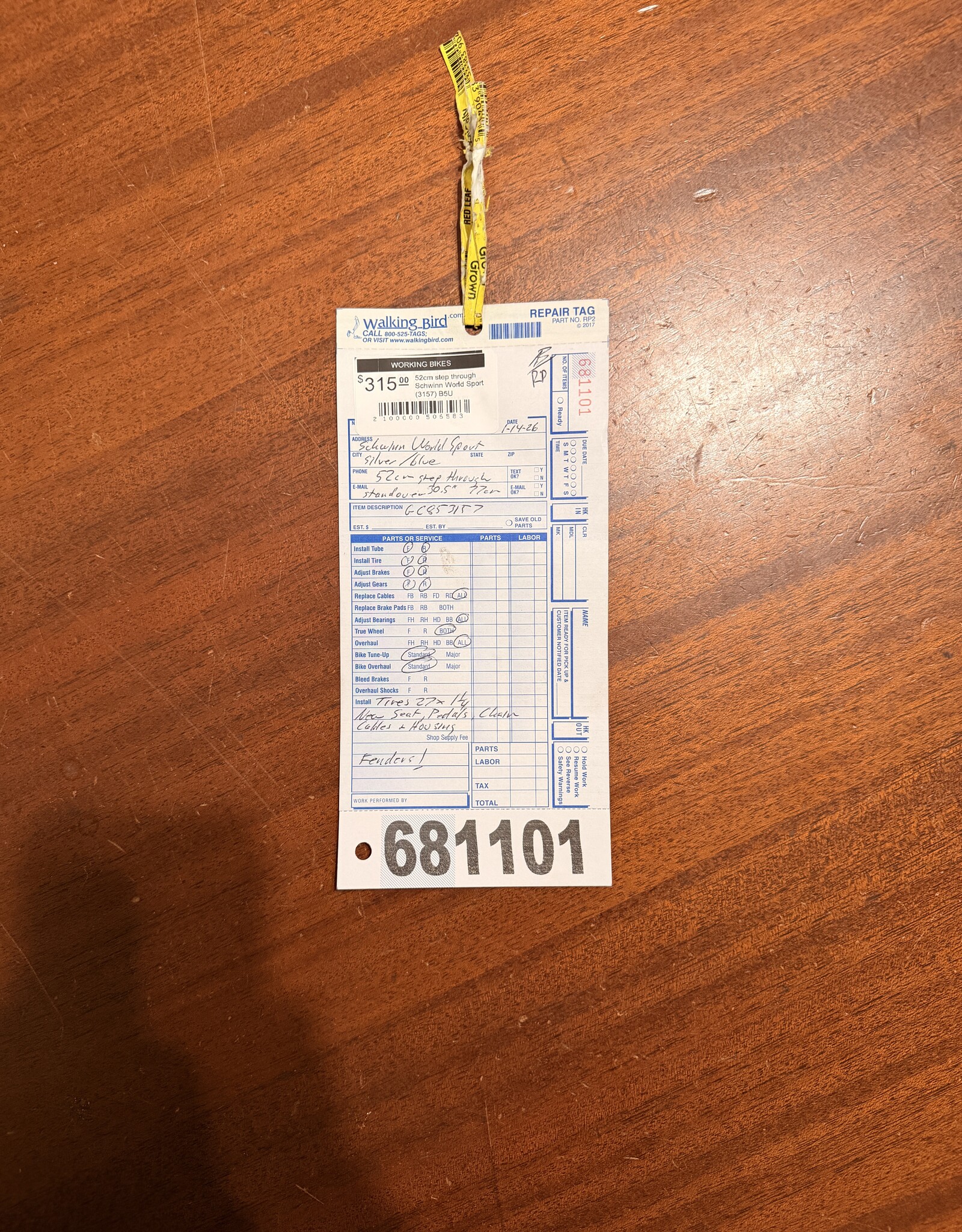 52cm Schwinn World Sport Step-Through (3157) B5U