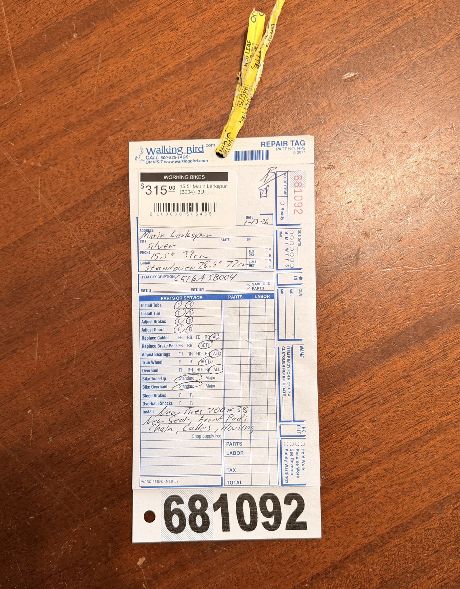 Marin 15.5"  Marin Larkspur (B004) I3U