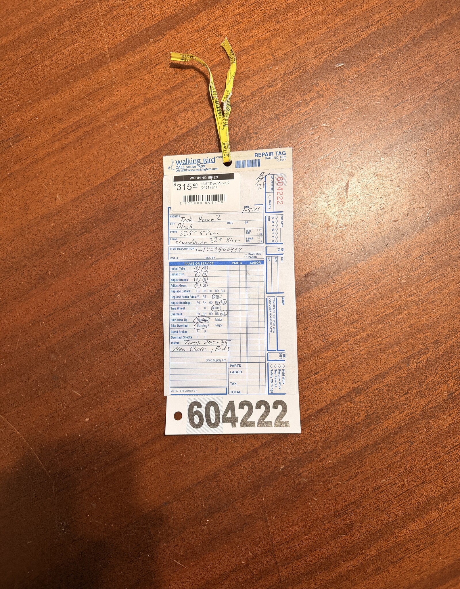 22.5"  Trek Verve 2 (0451) E1L