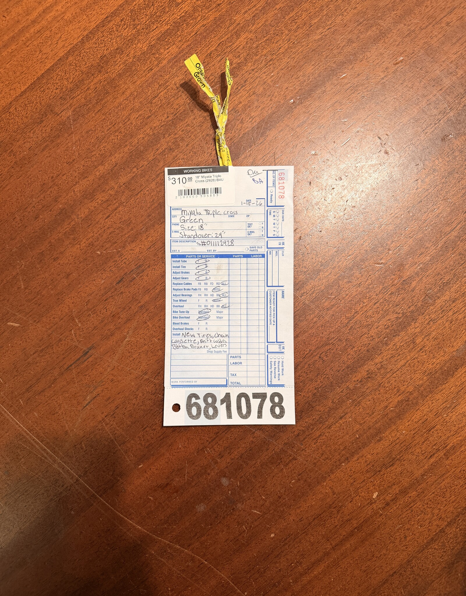 Miyata 18" Miyata Triple Cross (2928) B4U