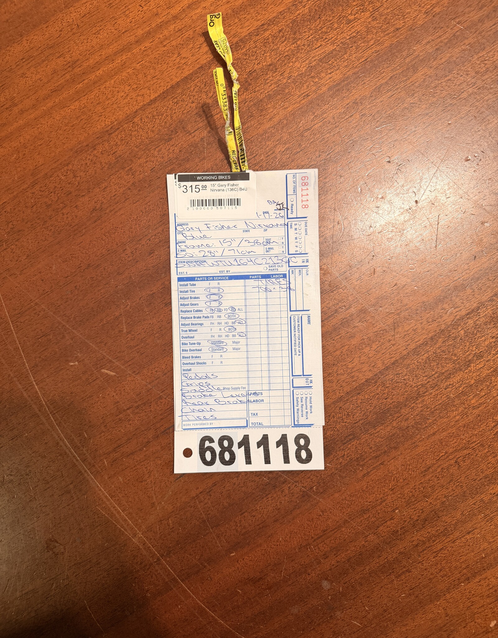 Gary Fisher 15" Gary Fisher Nirvana (136C) B4U