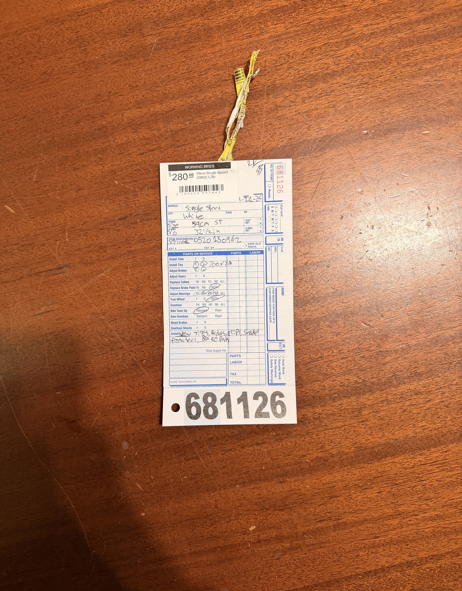 59cm Single Speed (0962) C3U