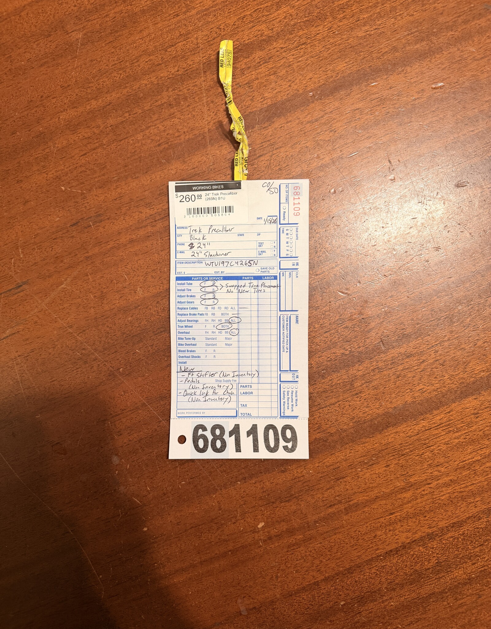 24" Trek Precaliber (265N) B1U