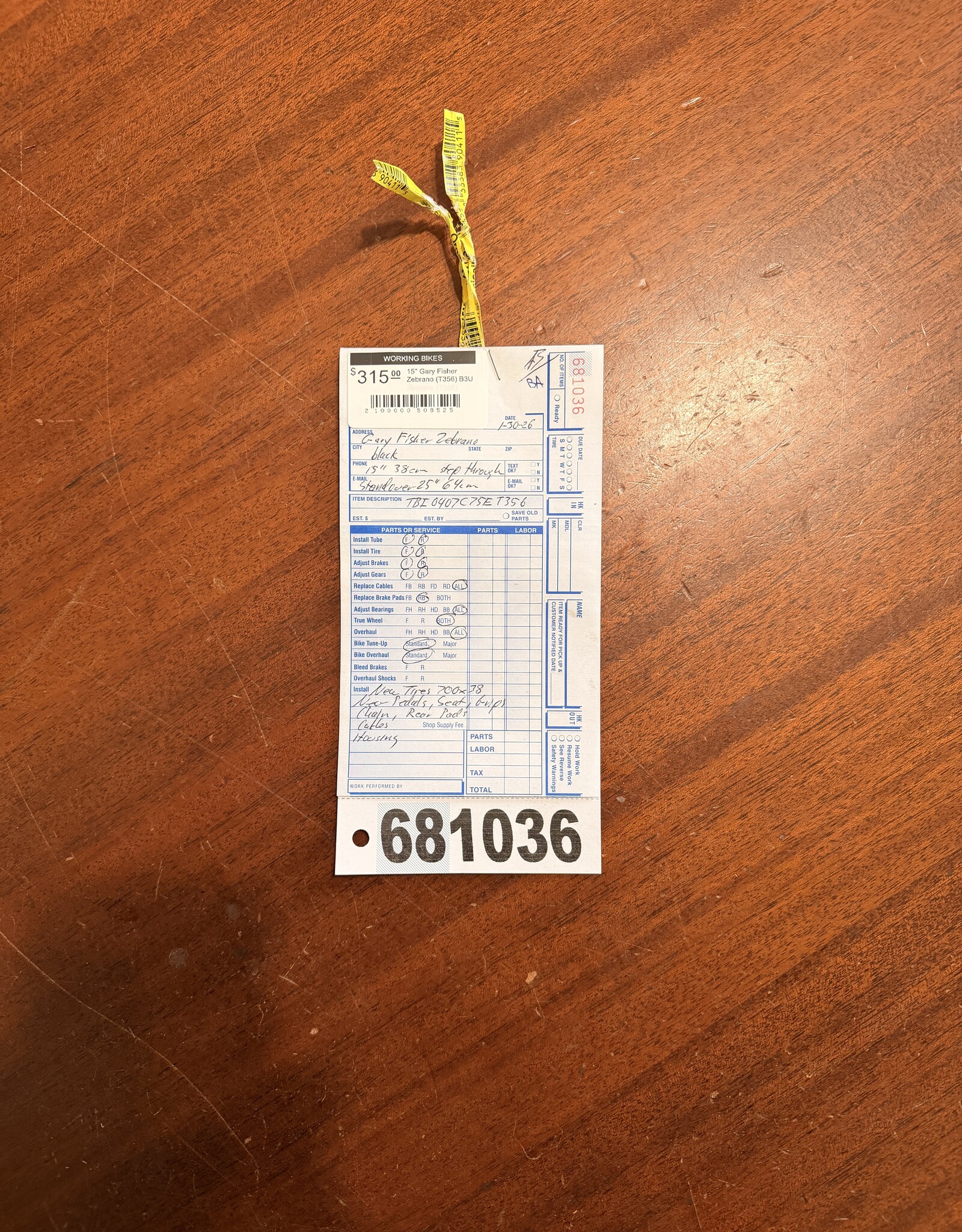 Gary Fisher 15" Gary Fisher Zebrano (T356) B3U