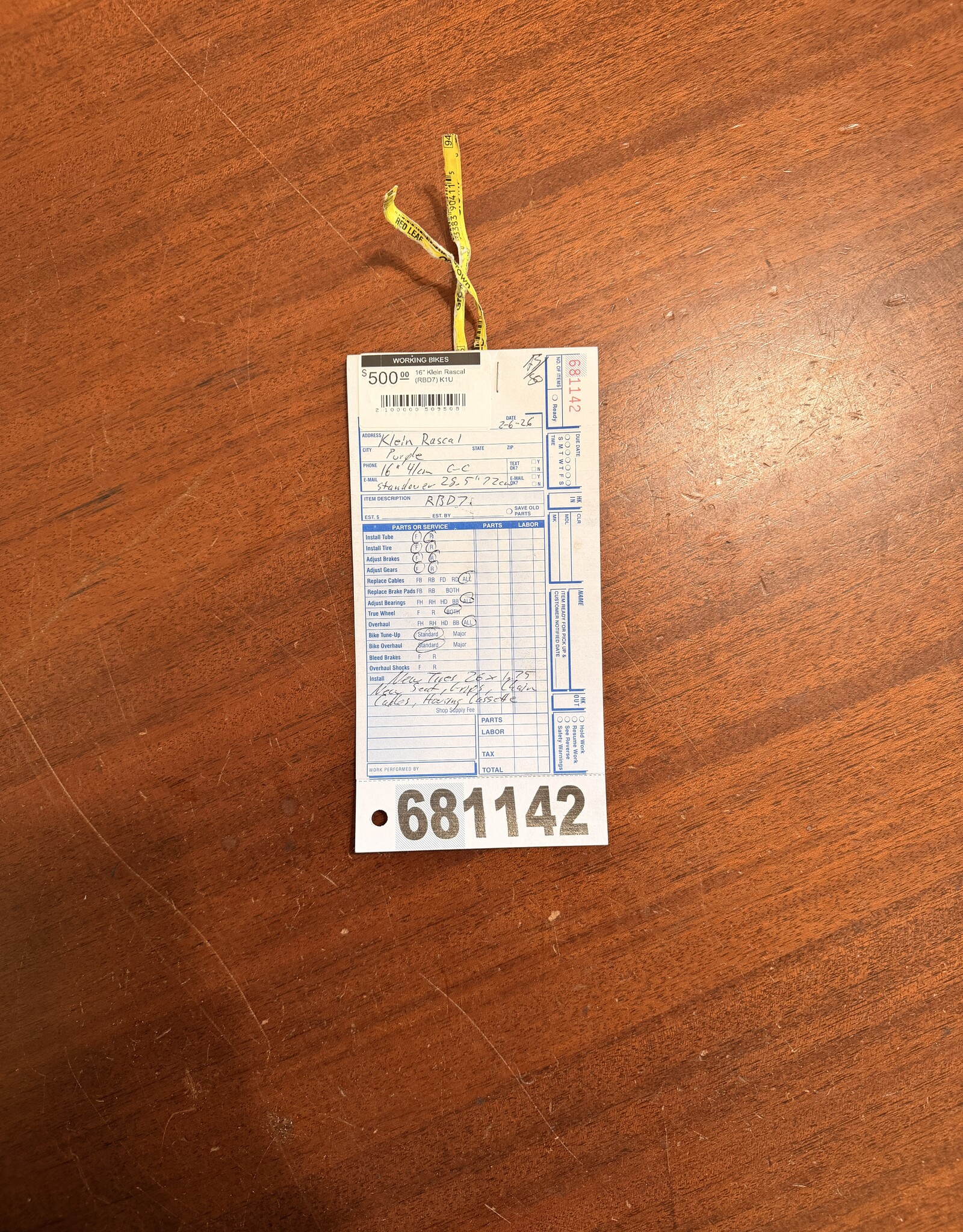 Klein 16" Klein Rascal (RBD7) K1U