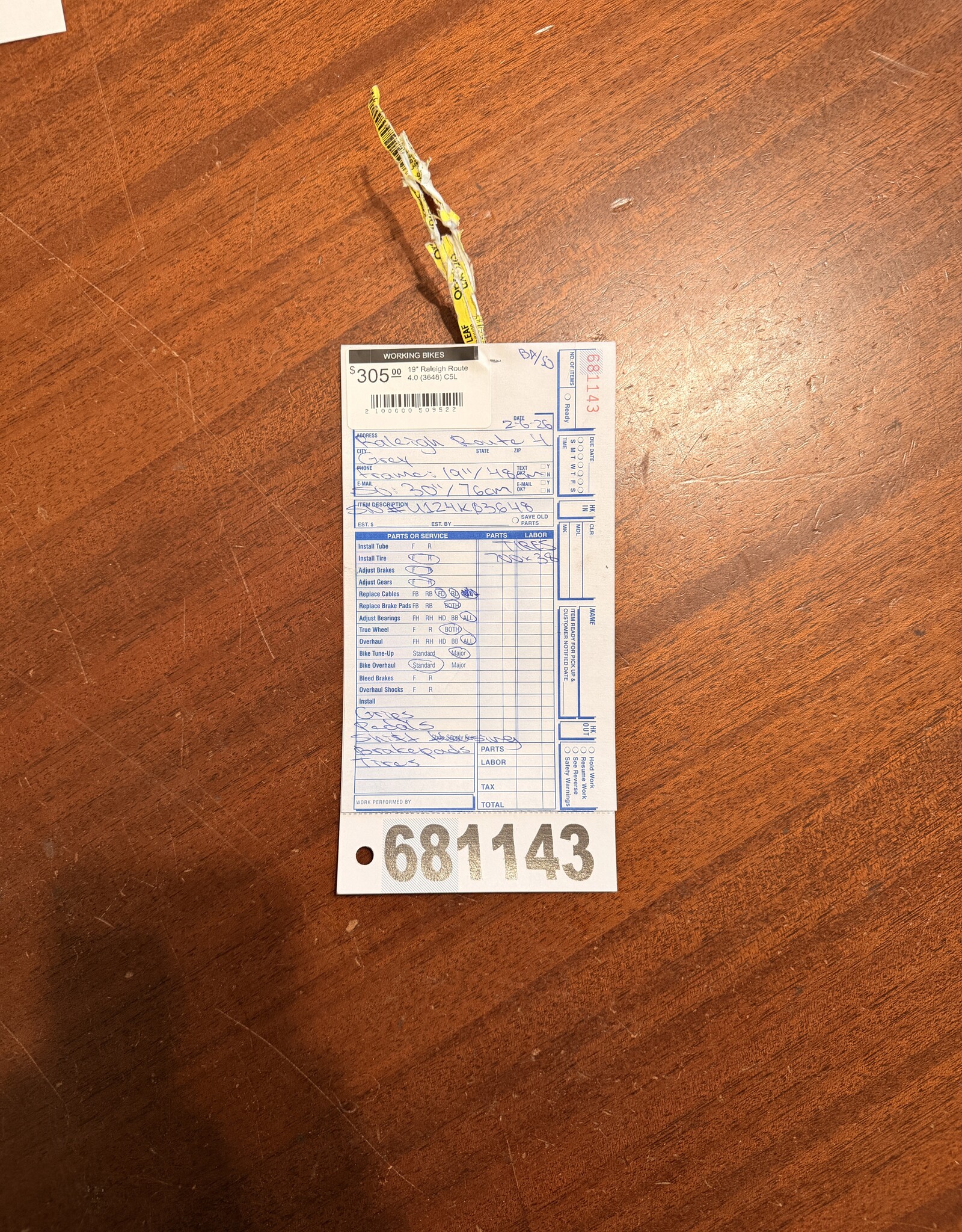 Raleigh 19" Raleigh Route 4.0 (3648) C5L