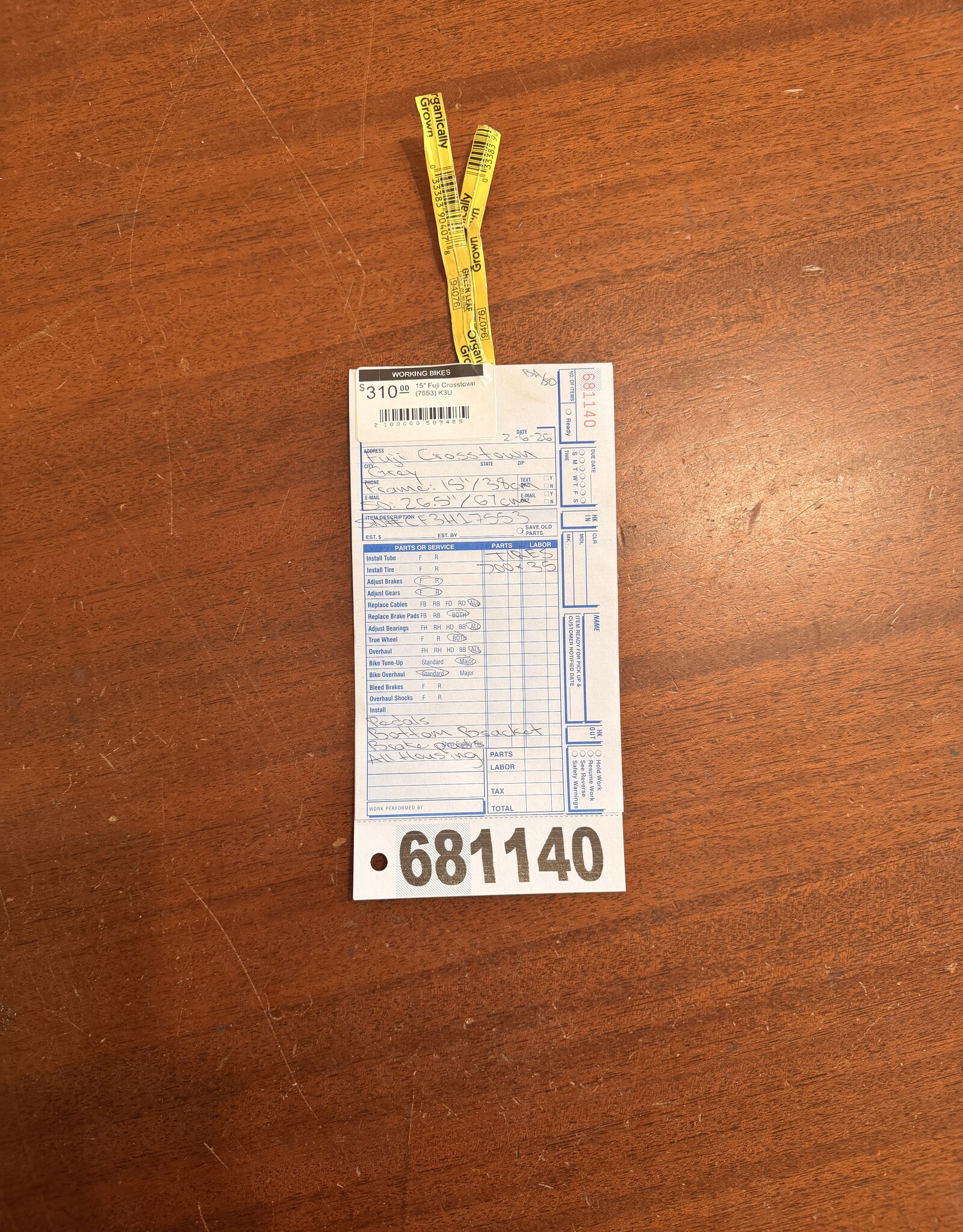 Fuji 15" Fuji Crosstown (7553) K3U