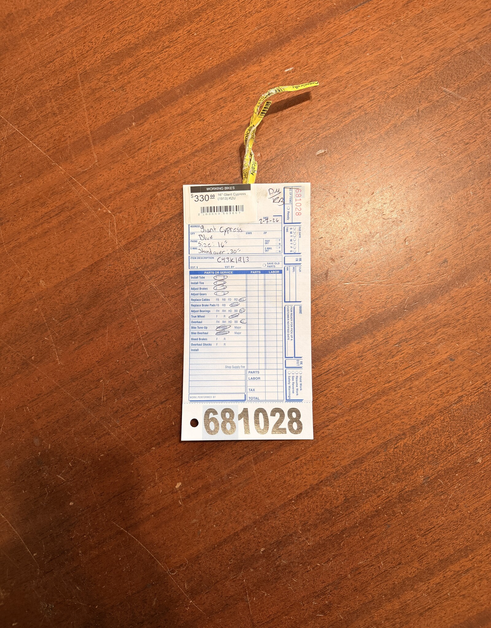 16" Giant Cypress (1913) K2U