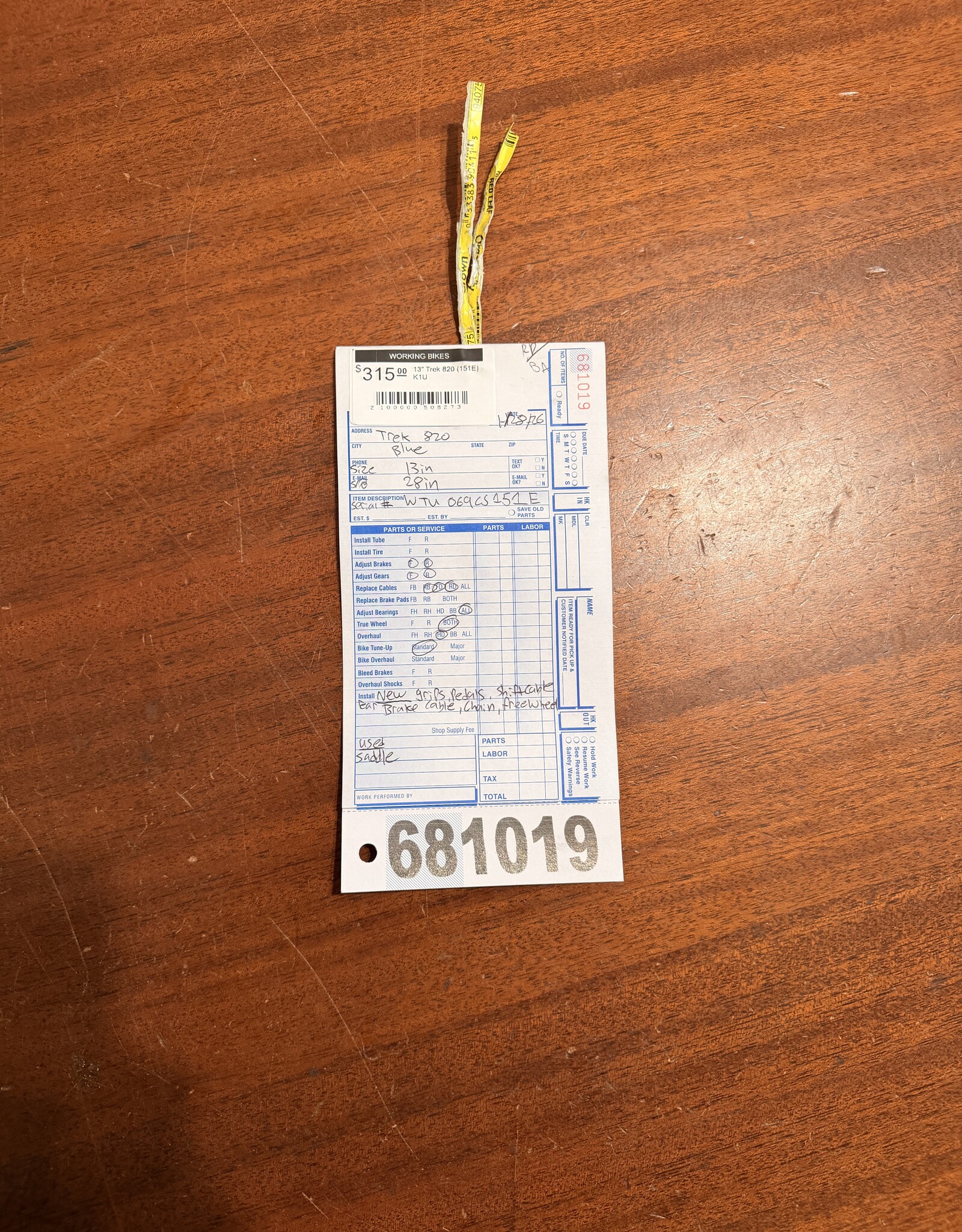 13" Trek 820 (151E) K1U