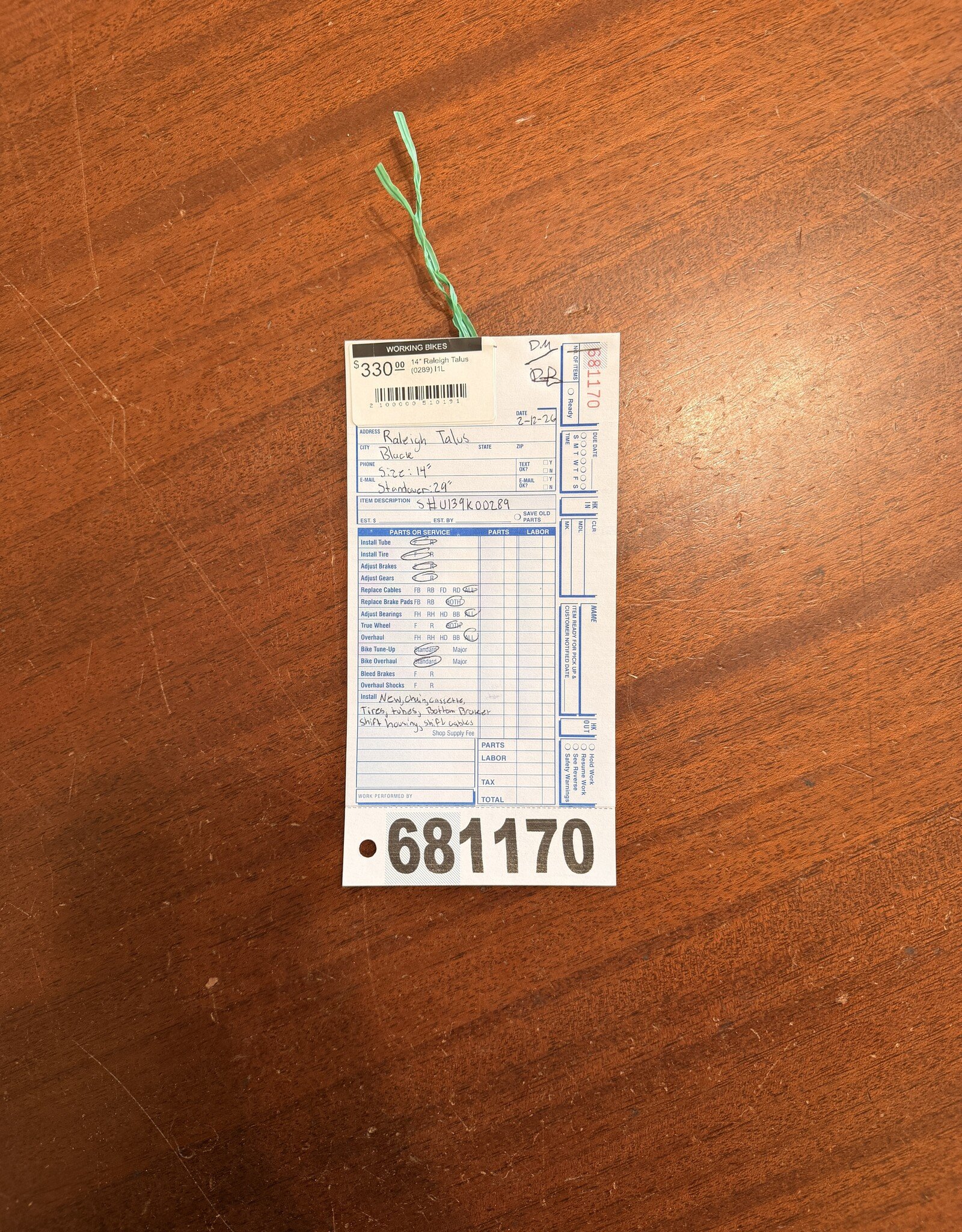 Raleigh 14" Raleigh Talus (0289) I1L