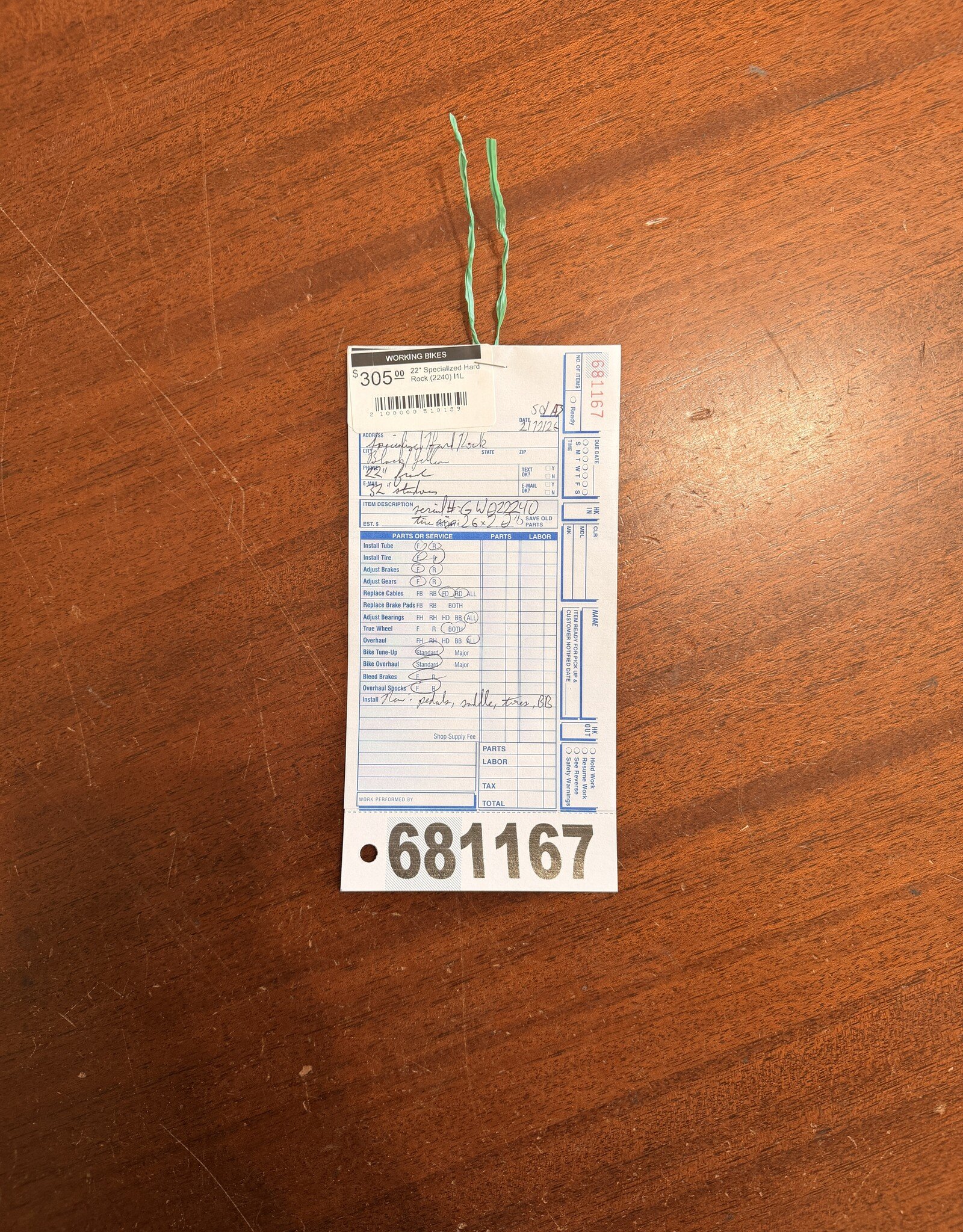 22" Specialized Hard Rock (2240) I1L