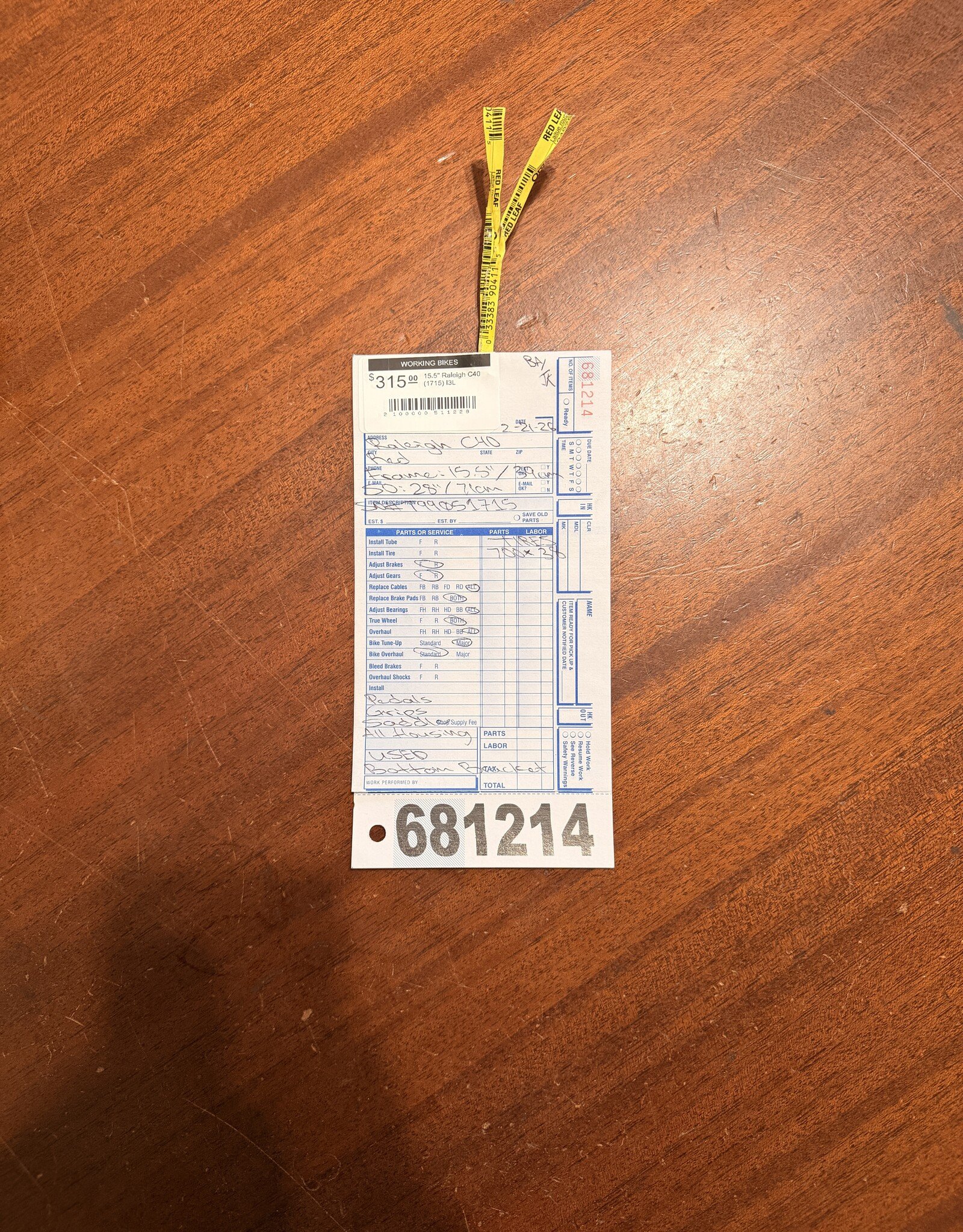 Raleigh 15.5" Raleigh C40 (1715) I3L