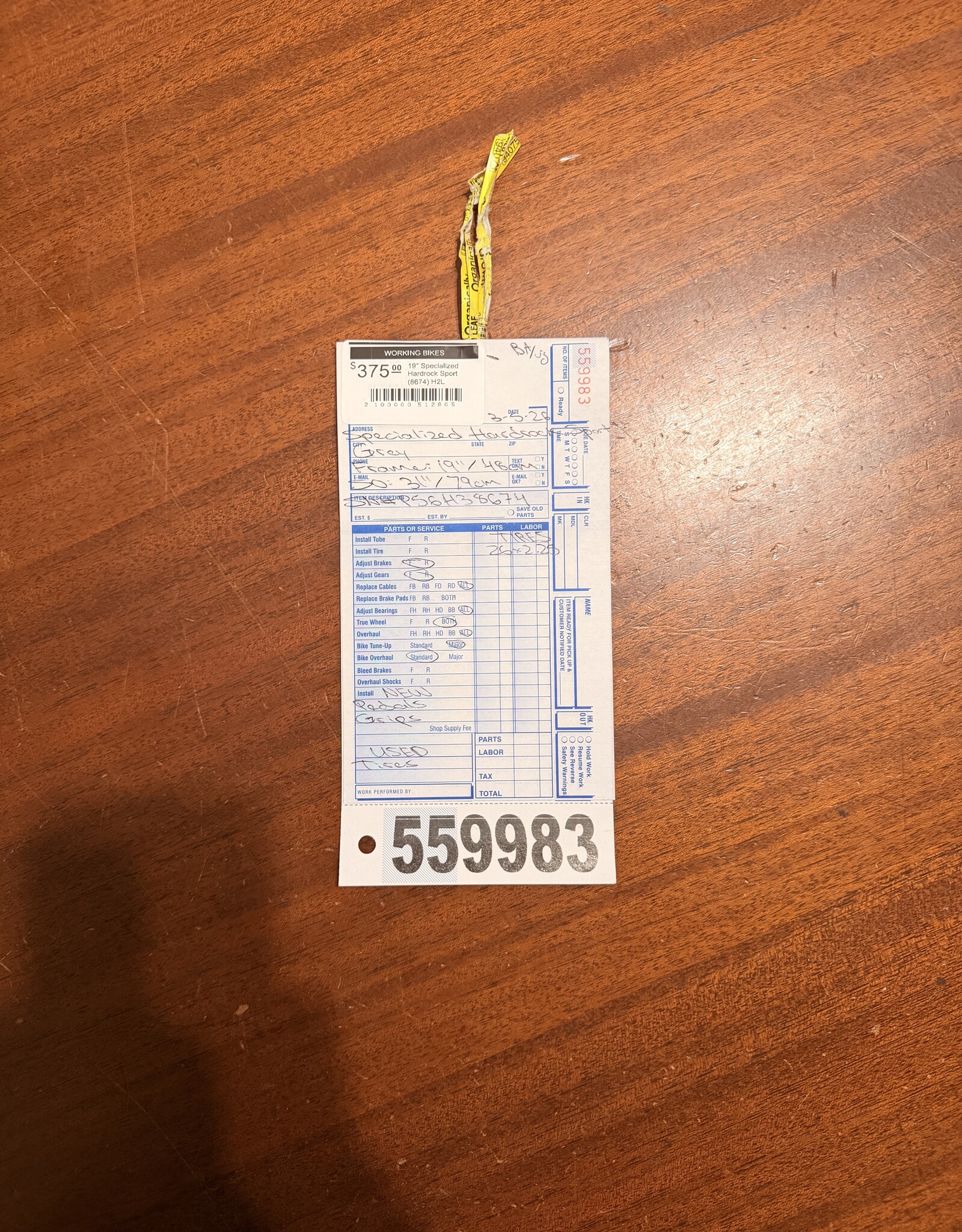 19" Specialized Hardrock Sport (8674) H2L