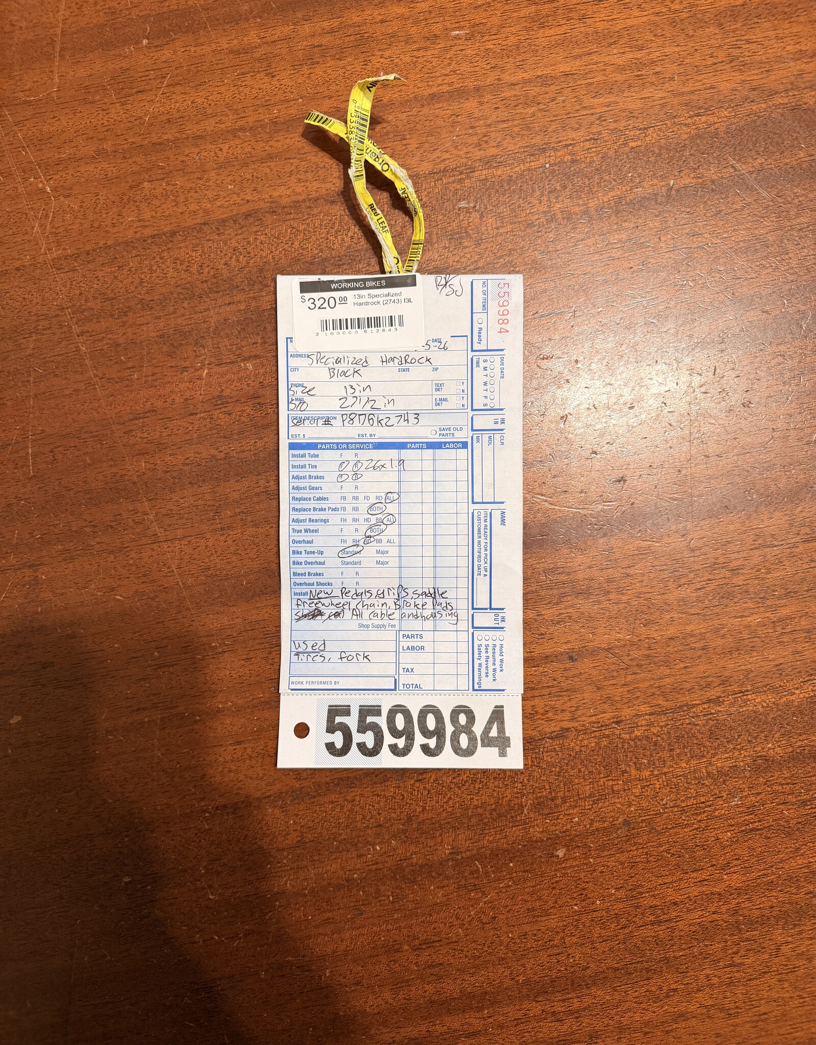 13" Specialized Hardrock (2743) I3L