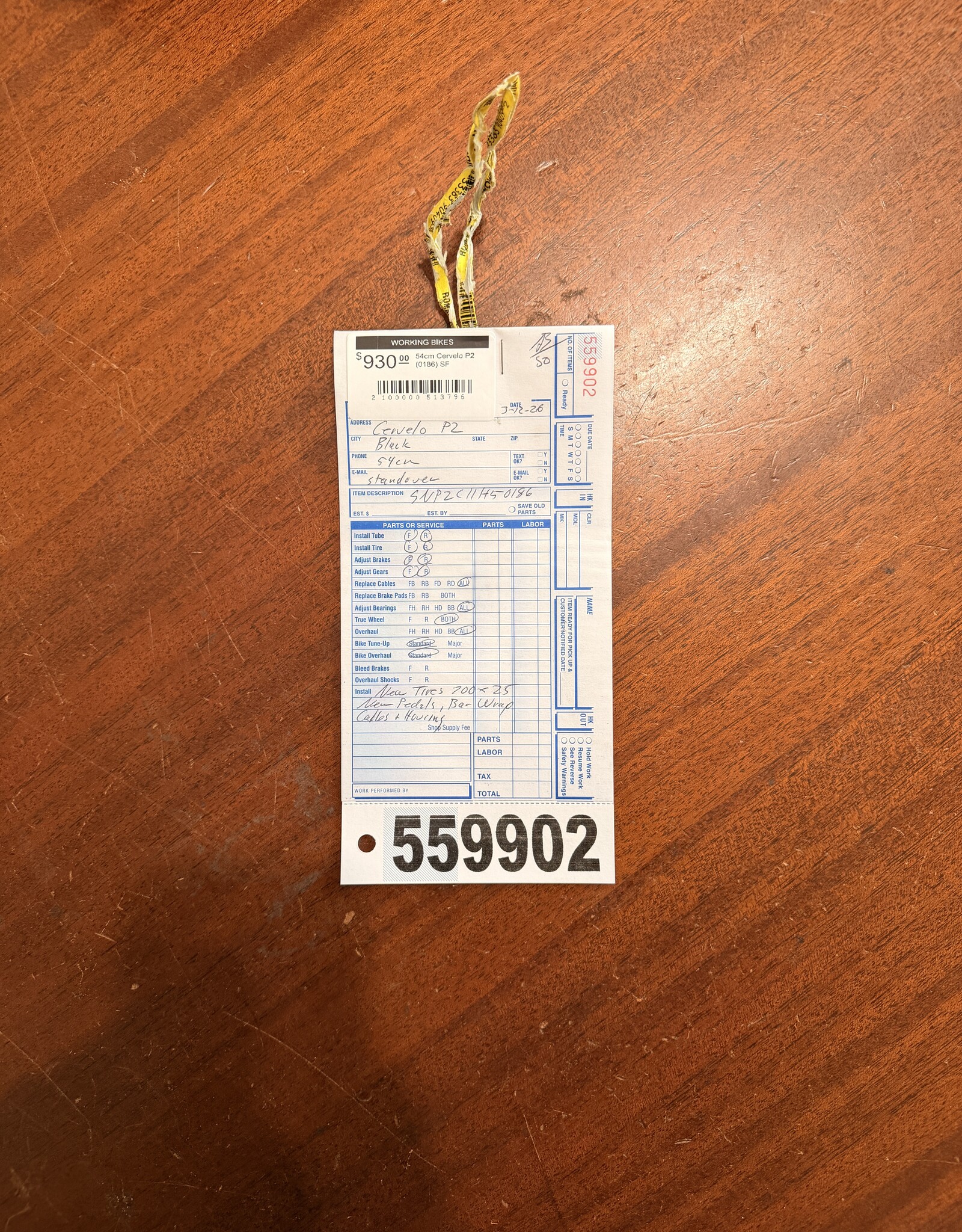 Cervelo 54cm Cervelo P2 (0186) SF