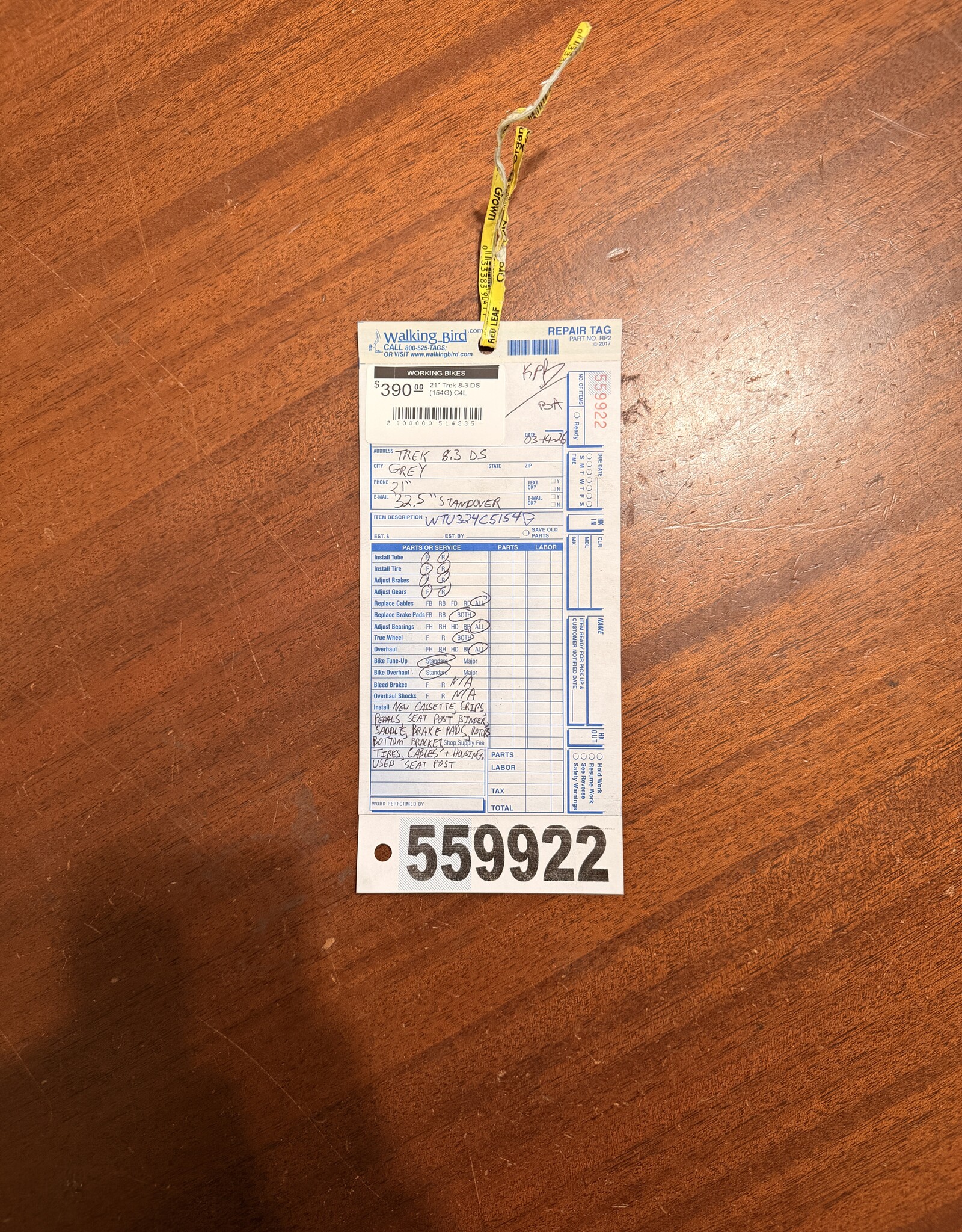 21" Trek 8.3 DS (154G) C4L