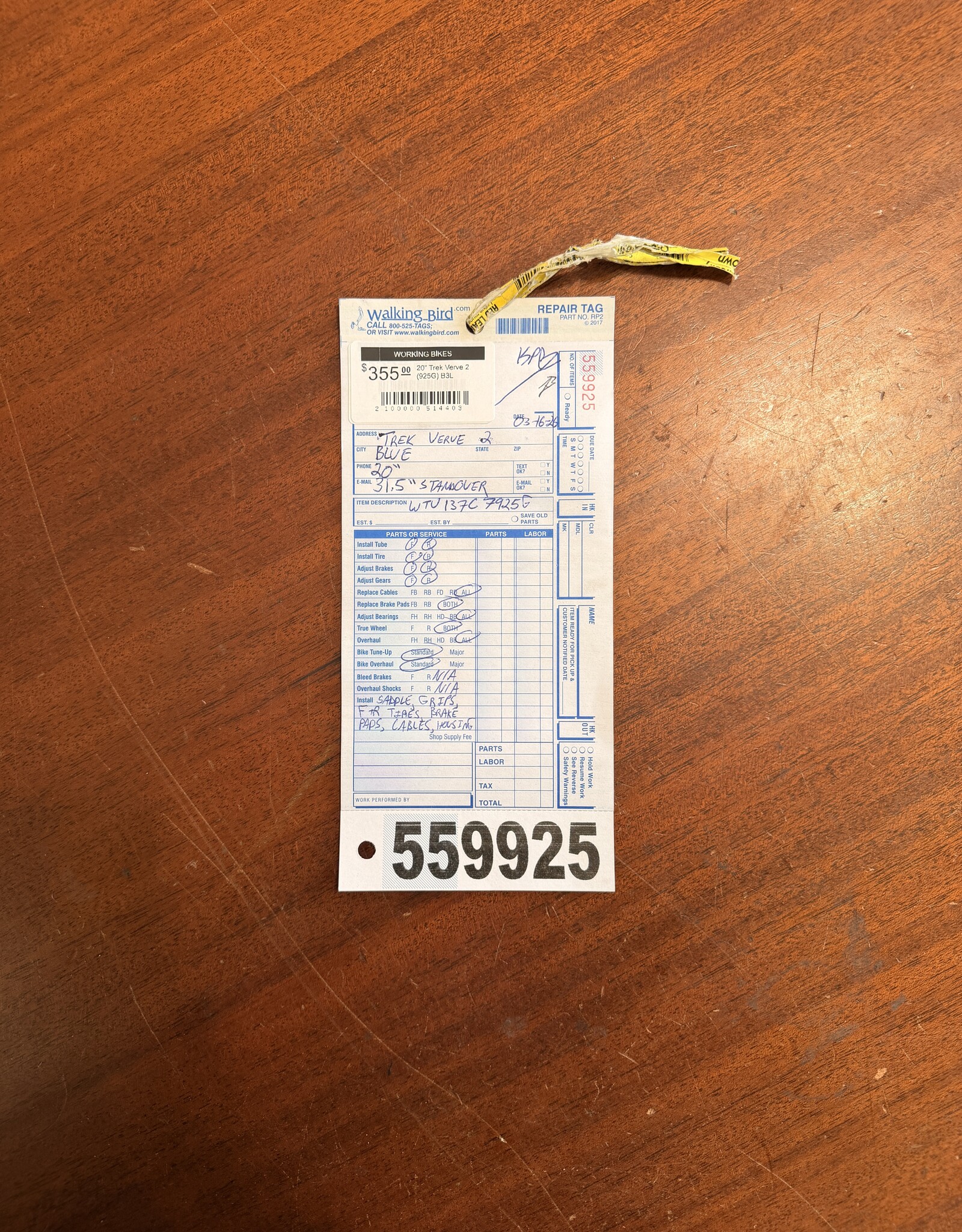 20" Trek Verve 2 (925G) B3L