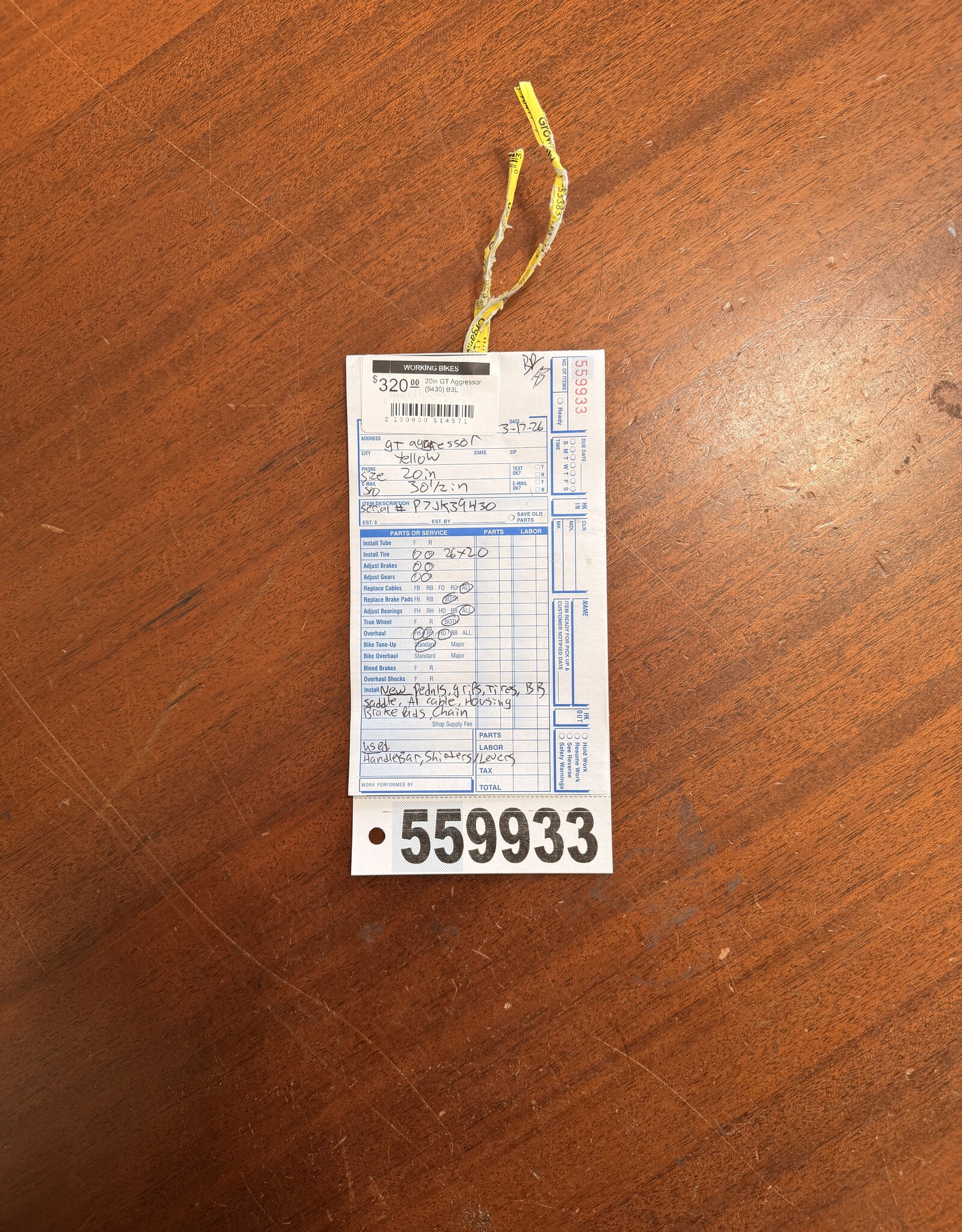 GT 20" GT Aggressor (9430) B3L