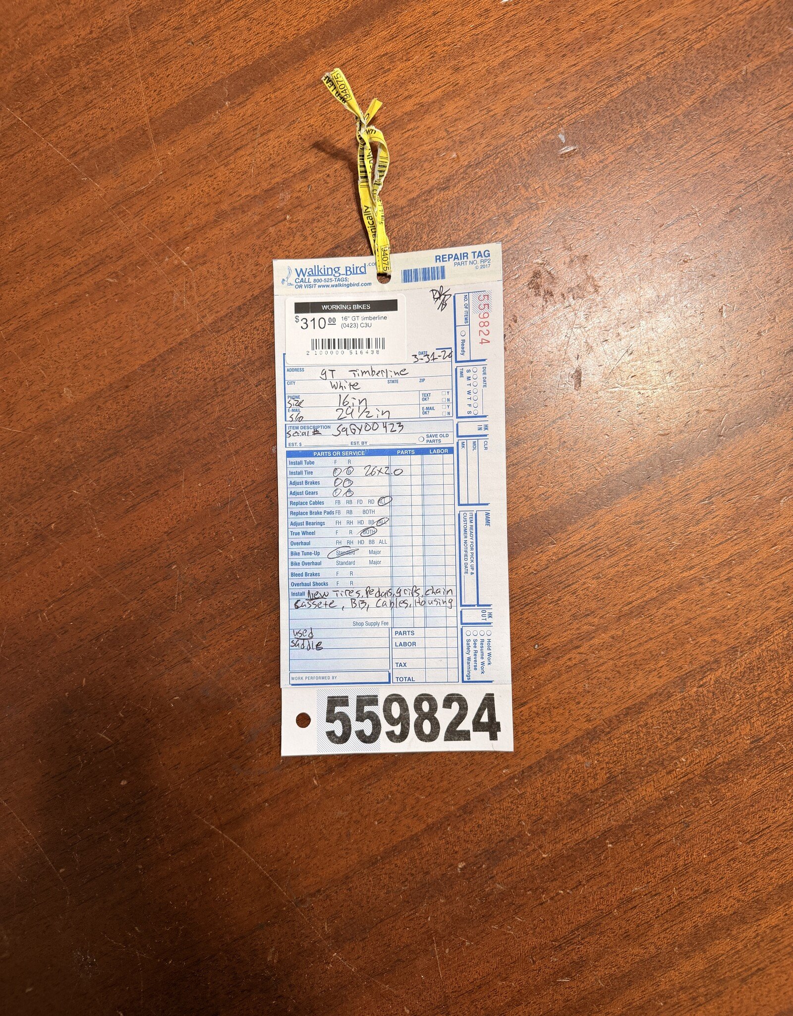 GT 16" GT timberline (0423) C3U