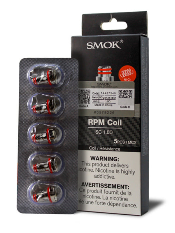 Smok RPM Replacent Coils SC 1.0 ohm Pack (5 pcs)