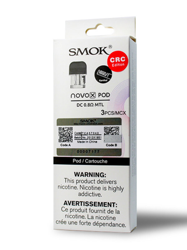 SMOK Novo X Replacement Pods - DC 0.8 ohm MTL