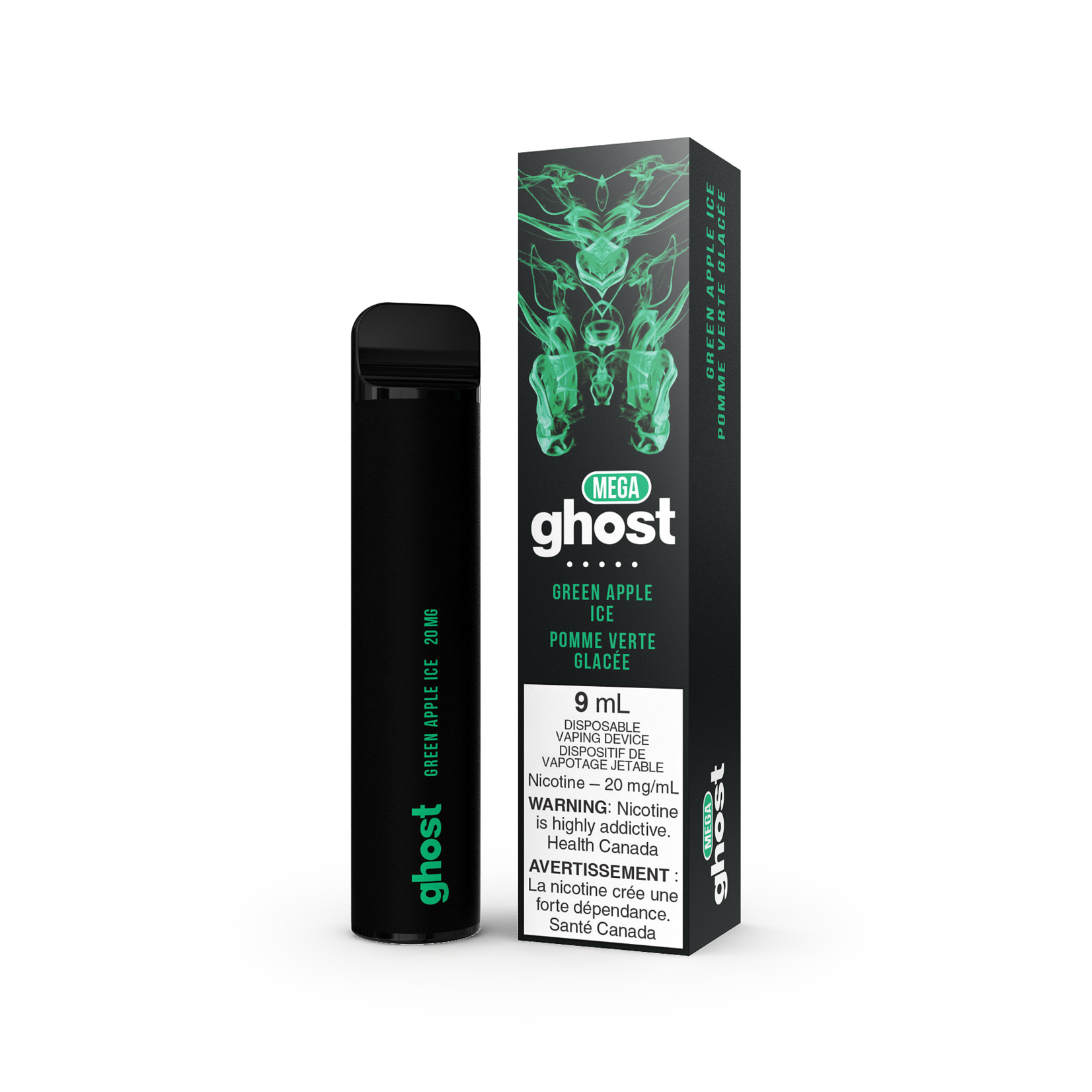 GHOST MEGA 3000 Green Apple 20 mg single