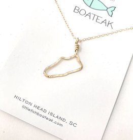 Little Fish Boateak Hilton Head Island necklace-the rock