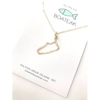 Little Fish Boateak Hilton Head Island necklace-the rock