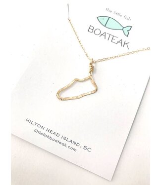 Little Fish Boateak Hilton Head Island necklace-the rock