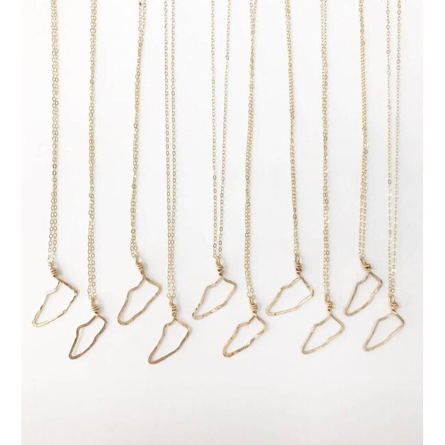 Little Fish Boateak Hilton Head Island necklace-the rock