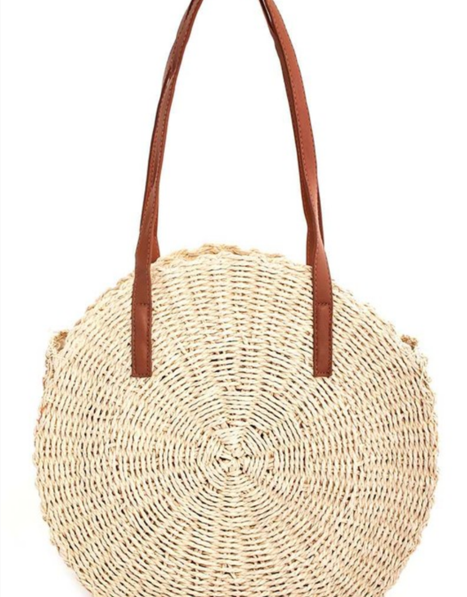 straw circle tote