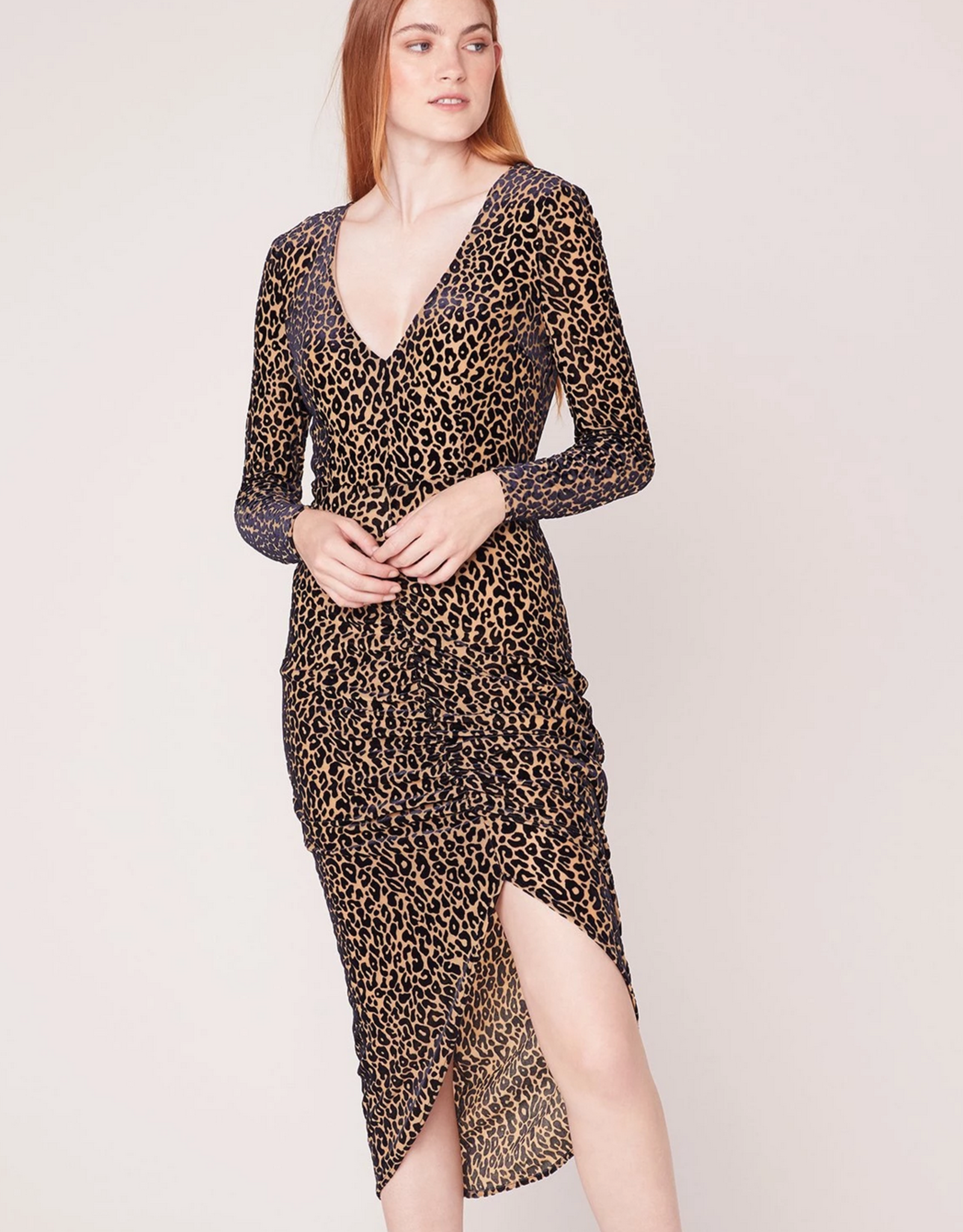 leopard velvet dress