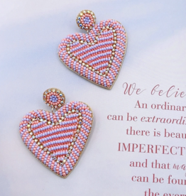 Treasure Jewels Amoure Beaded Heart Earrings