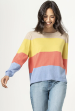 Lilla P Easy Striped Crewneck Sweater