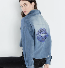 Lisa Todd Back Talk Lips Denim Shirt