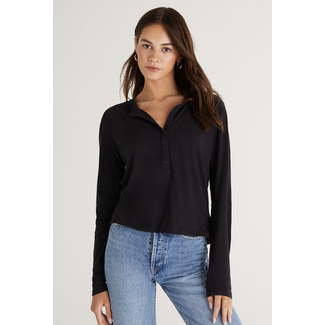 Z Supply Liya Button Front Long Sleeve Tee