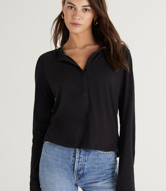 Z Supply Liya Button Front Long Sleeve Tee