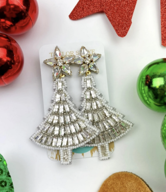 Crystal Christmas Tree Earrings