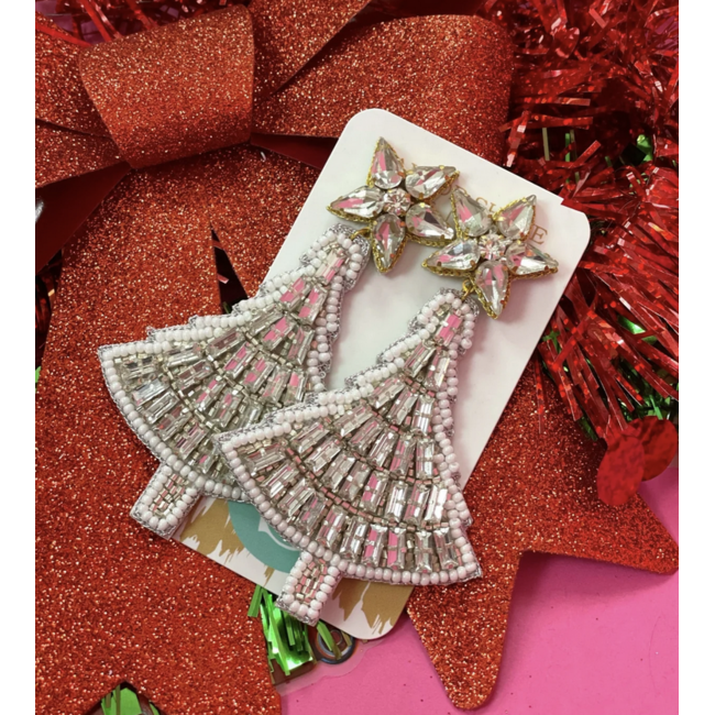 Crystal Christmas Tree Earrings