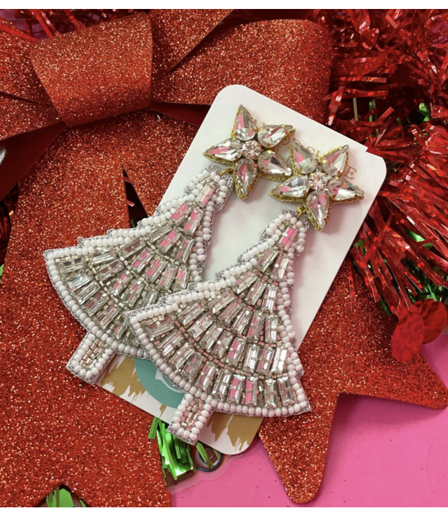 Crystal Christmas Tree Earrings