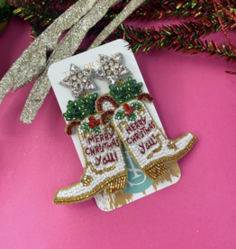 Taylor Shaye Country Christmas Boot Earrings