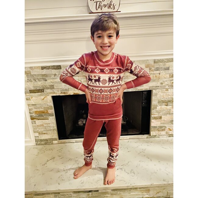 PJ Salvage Kid Jammie Fair Isle Set