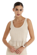 Allison Pointelle Ruffle Tank