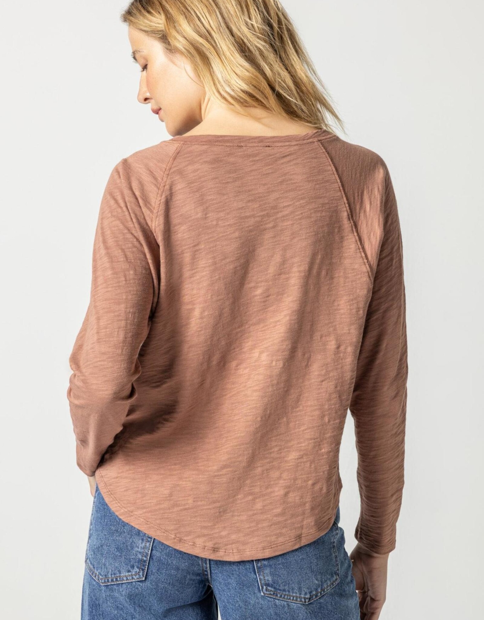 Lilla P Long Sleeve Gusset Boatneck Top