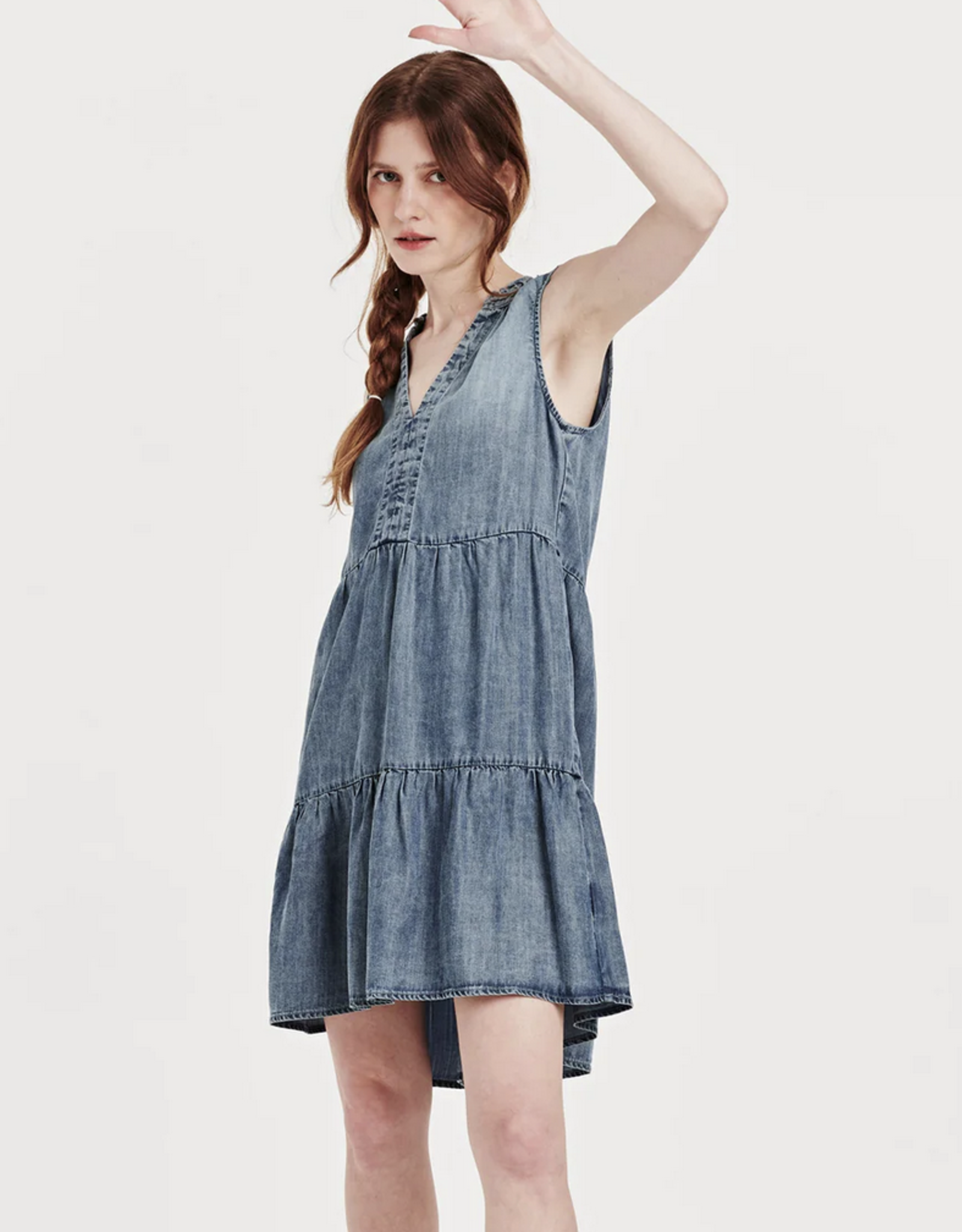 Denim Ruffle Detail Shirt Dress | M&S Collection | M&S