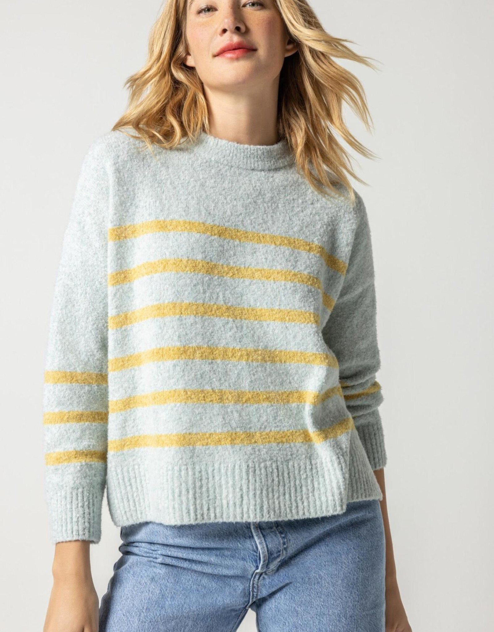 Lilla P Easy Striped Pull Over Sweater
