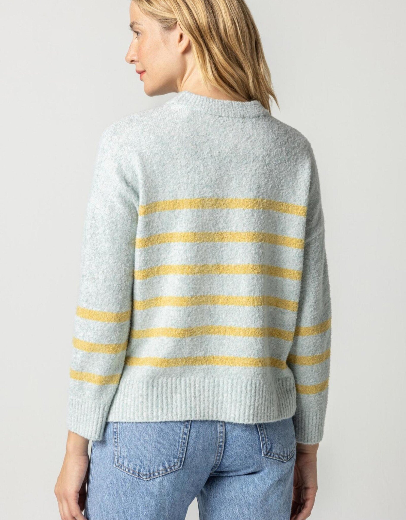 Lilla P Easy Striped Pull Over Sweater